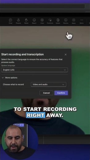 How to Record and Transcribe a Teams Meeting 🛑 #tutorial