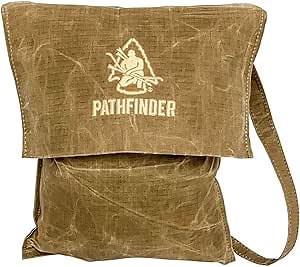 The Pathfinder School Durable Ripstop Waxed Canvas Bag - Haversack - Bushcraft Gear - Single Strap Hiking Pack Gathering Satchel - Pathfinder Survival Bushcraft Bag - 15" x 12"
