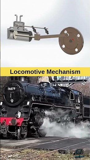 Steam Locomotive Mechanism Explained 😮 #Shorts