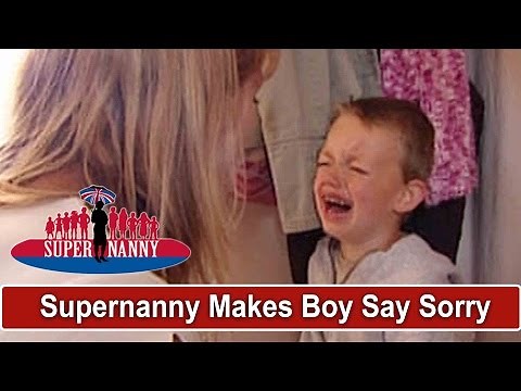 Supernanny Makes Boy Say Sorry For 15 Minutes! | Supernanny