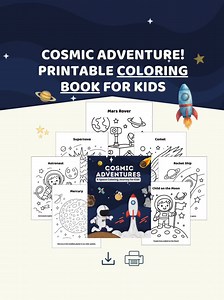 Space Coloring Book for Kids: Cosmic Adventure (digital Download) - Etsy
