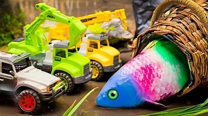 23K views · 298 reactions | Catfish hunting Colorful carp koi fish rainbow Vs Police Car Super Smart Animals | Kids Toy TV | Facebook