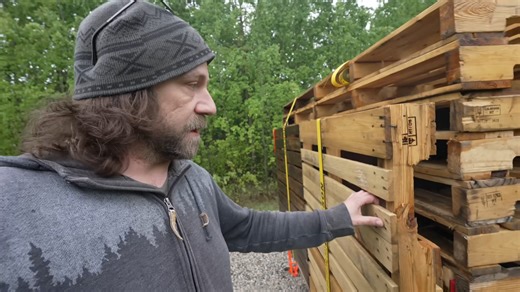 This trailer looked like pallets, then the door opened