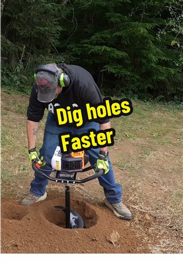 Easily dig your fence post holes with this gas two stroke auger from Vevor. #vevor #fencepost #fencing #tools #outdors #tiktokshopcreatorpicks #fence