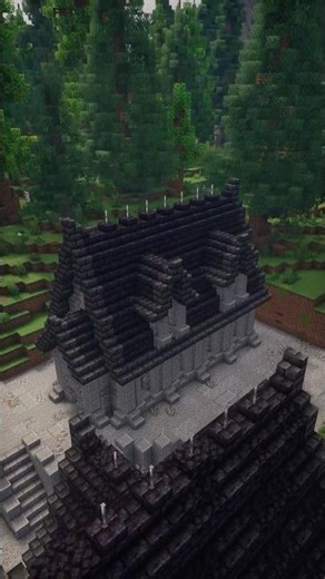 🏰 Small Gothic Minecraft House Build | Dark Medieval Survival Base Tutorial