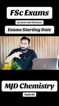 FSc Exams date 2026 #mjdchemistry #education #exam