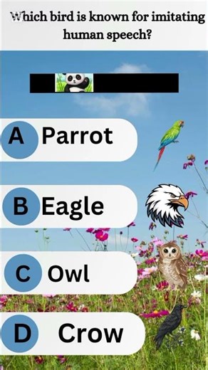 Which Bird Talks Like Humans? | Fun Quiz Challenge“|Only smart people can answer this in 5 seconds!