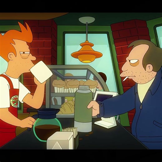 Fry became the lowest-level employee in the coffee shop
