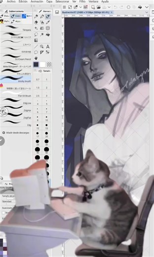 Mis pinceles fav de csp✨️ #csp #brushes #digitalpaint #illustration #assets