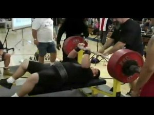 Bench press accident.