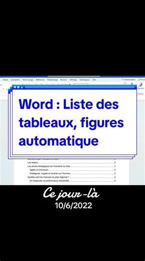 Liste automatique des tableaux, images et figures dans Word