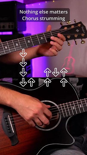 Nothing else matters guitar strumming tutorial. Tabs and more on my bio links 😉 #guitar #guitartutorial #strumming #metallica #fypシ | Gael.guitar