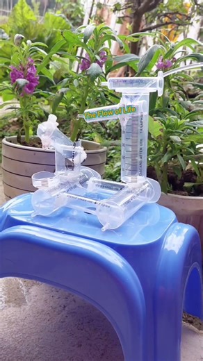 A watermill made from syringes #SyringeRecyclingCraft