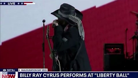 Billy Ray Cyrus Gives Disastrously Awkward Performance at Trump's Liberty Ball