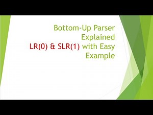 Bottom-Up Parser Explained | LR(0) & SLR(1) with Easy Example