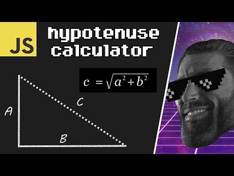 Hypotenuse calculator practice program in JavaScript 📐【6 minutes】