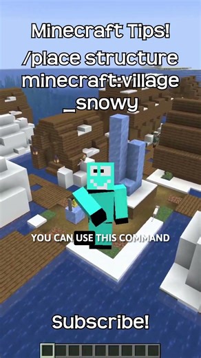What Is The Command To Spawn A Snowy Village In Minecraft?!