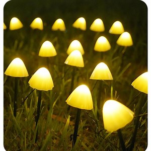 [Hot Item] Solar LED Garden Mushroom String Lights Waterproof Pathway Lawn Ornament Wyz21144