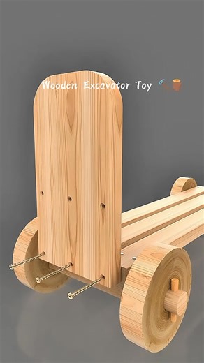 Wooden Excavator Toy 🔨🪵 #WoodenToy #Excavator #HandmadeWoodwork #KidsToy #toys | Wooden skills28