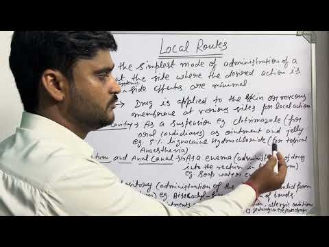 “ROUTE OF DRUG ADMINISTRATION”Part 1-LOCAL ROUTE OF ADMINISTRATION