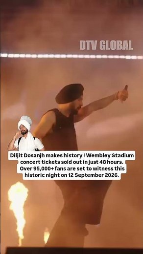 Wembley Stadium SOLD OUT🏟️in just 48 hours😈 #diljitdosanjh #wembleystadium #concert #auratour2026