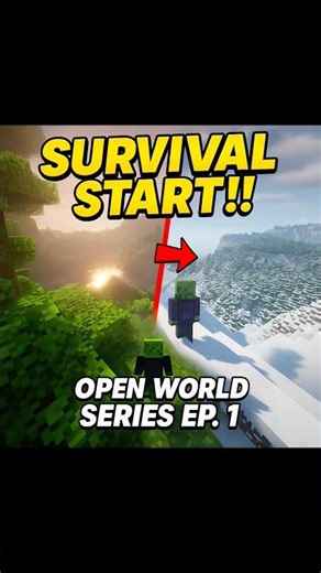 NEW WORLD… NO SAFETY… SURVIVAL BEGINS!! | Minecraft Open World EP1 #minecraftshorts #minecraftonly