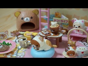 Re-Ment Rilakkuma Cat Cafe Unboxing [FULL SET/CLOSE UPS]