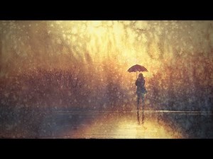 Rainy Day Umbrella Girl Watercolor Inspired LIVE Acrylic Painting Tutorial