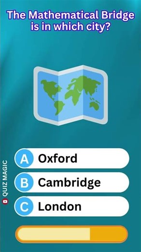 The Mathematical Bridge is in which city? RIVDJ #QuizMagic #ViralQuiz