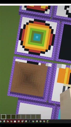 Satisfying pixel art in minecraft RAMBOW sand art