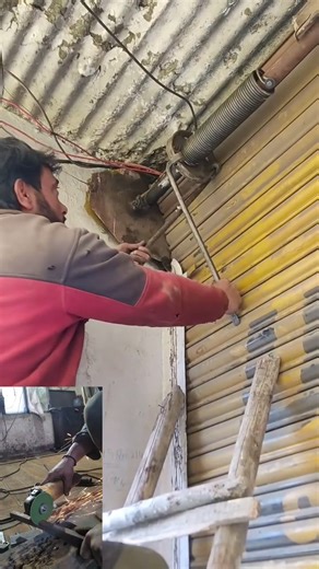 Fitting of Shutter Spring. #tipsandtricks #weldingtips #fypシ゚viralシfypシ゚viralシalシ #bmwmotorsport | SS Welding Works