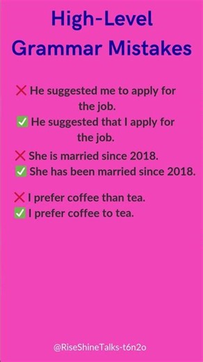 High-Level Grammar Mistakes You Must Stop Making | Speak English Correctly