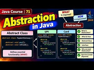 Java Course | 71 - Abstraction in Java | What & How | Abstract Class & Interface