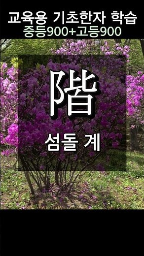 교육용 기초한자 #38 이을 계, 섬돌 계, 시어미 고