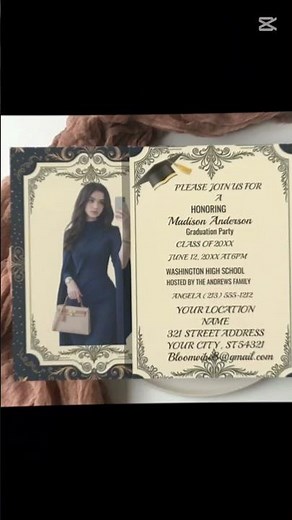 10 idea for graduating day thank card, inivtation card 😱#viral #fyp #shorts #graduate