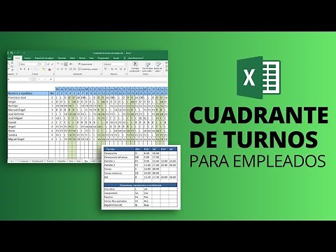 CUADRANTE DE TURNOS de empleados 📆 Plantilla Excel Gratis para horarios de trabajo
