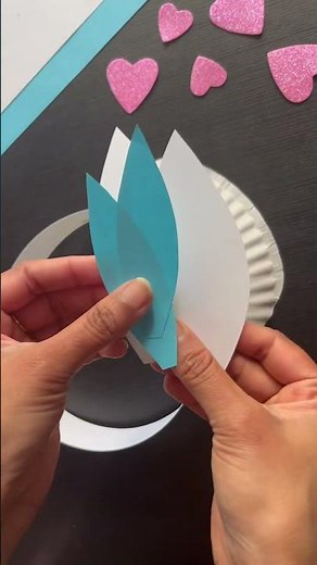 Bunny ears headband | DIY Easter bunny paper hat | paper plate Easter crafts #shorts