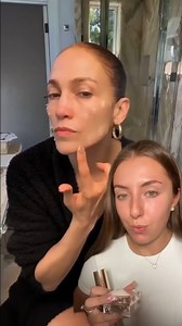 Dot, blend, GLOW ✨ @MakeupByAlissiaC's take on @JLo's iconic glow hack using #JLoBeauty 🤩 Get the look 👇 ✨ That JLo Glow Serum ✨ That Big Screen SPF 30 Moisturizer ✨ That Fresh Take Eye Cream ✨ That Star Filter Complexion Booster in Rose Gold Pink Champagne | JLo Beauty