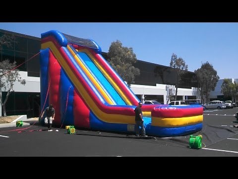 How-to Roll Up Inflatable Water Slide by American Inflatable Water Slide Manufacturer