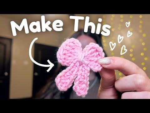 How to Crochet a Tiny Bow for Beginners | Quick Project