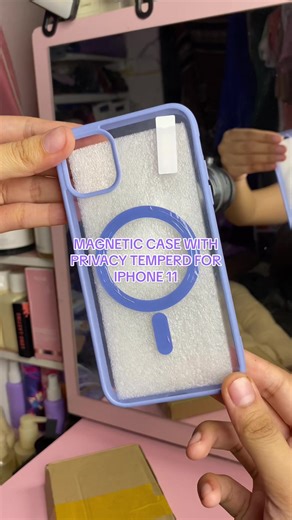 Magnetic Case with Privacy Tempered Glass for iPhone 11