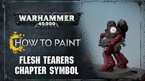 Often amongst the first wave of reinforcements to land on an embattled world, the Flesh Tearers have a reputation for brutality in battle and in today's Tip of the Day, Duncan shows you how to paint their distinctive Chapter badge. Start your own Flesh Tearers army today: http://bit.ly/2UOibcZ | Warhammer 40,000
