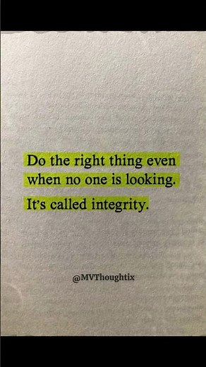 Always keep your integrity ✨🙏🏻