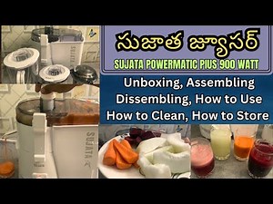 Sujata Powermatic Plus👉3 Jars Juicer Mixer Grinder 900 Watts Unboxing & Assembly & Dissembly Review