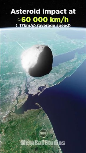 Asteroid impact event! (60 000 km/h) 🤯☄️😱