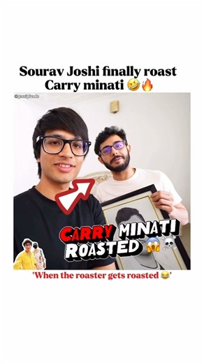 Sourav Joshi roasted carry minati 😱🔥☠️#souravjoshivlogs #carryminati #roast #skull #shorts #trend