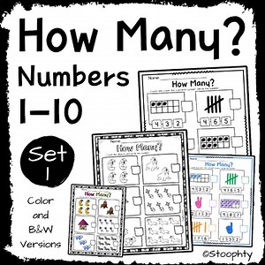 Set 1: How Many? 1–10 | Counting Objects, Ten Frames, Fingers, and Tally Marks