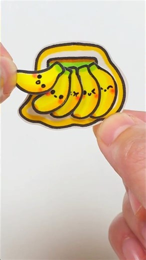 바나나 사세요~스티커 만들기 #sticker #diy #craft #paperdiy #cat #shorts