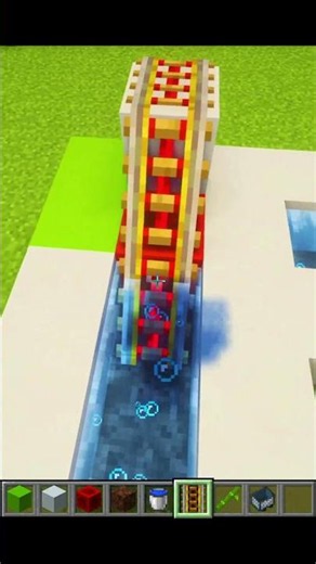 Building a roller coaster in Minecraft🎢 #shorts #tutorial