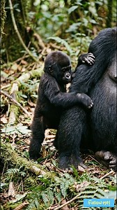 Baby Gorilla Standing on Mother’s Leg 🦍🌿💞 #fblifestyle #gorillafamily #junglelife | King Gorilla